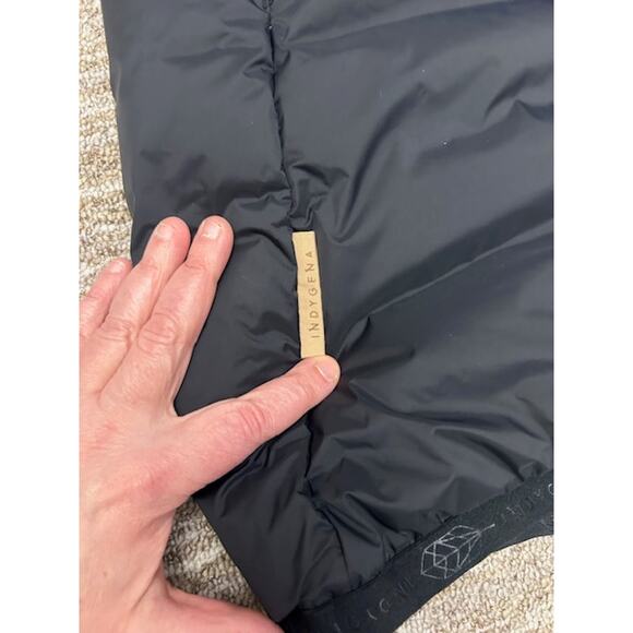 Indygena Coat Black Puffer Duck Down Hooded Jacket Size M - Picture 14 of 16